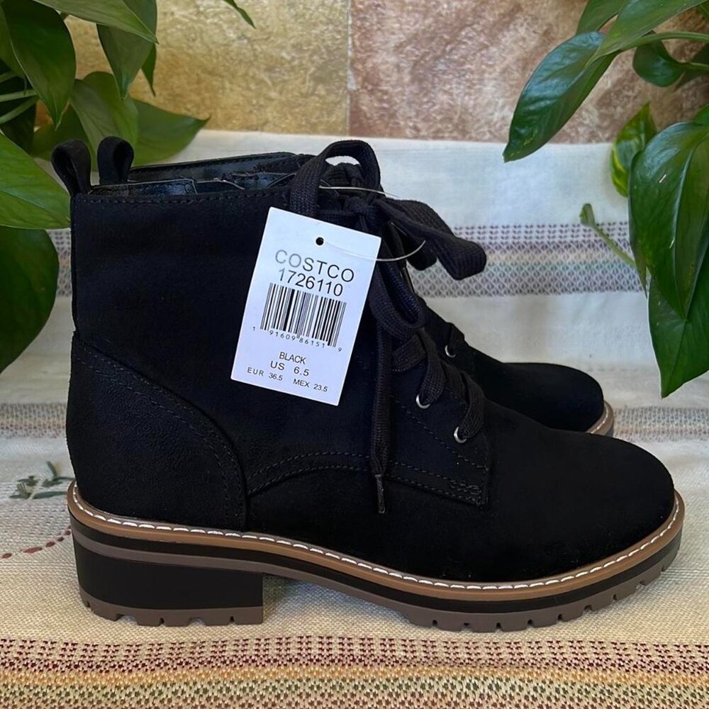 Black Faux Suede Boots